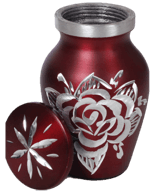 Red Metal Urn