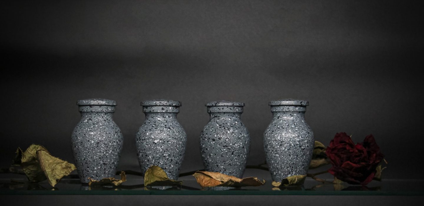 Banner Image of Black and Grey Keepsake Urns - Set of 4